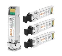 Lot de 4 émetteurs-récepteurs SFP+ 10 GBase-LR SFP+, module monomode double LC 10 G pour Cisco SFP-10G-LR, Meraki MA-SFP-10GB-LR, Ubiquiti UF-SM-10G, Mikrotik, D-Link, Supermicro et plus (DDM, 1310 nm