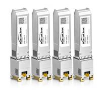 Lot de 4 émetteurs-récepteurs SFP+ vers RJ45 à négociation automatique SFP | 10 Go SFP vers RJ45 Support 10G/5G/2.5G/1.25G pour Cisco/Ubiquit/TP-Link/Netgear/D-Link/Mikrotik/Unifi, jusqu'à 30 m