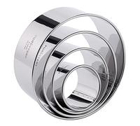 Lot de 4 emporte-pièces à biscuits - Taille 2, 3, 4 et 12,7 cm - Moules à mousse et anneaux à gâteau