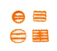 Lot de 4 emporte-pièces amusants - Moules à biscuits de pâtisserie avec phrases irrévérencieuses, ajoutez de l'humour à la pâtisserie maison, outil de cuisine DIY abordable