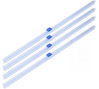 Lot de 4 emporte-pièces coulissants réutilisables à clipser pour film plastique de 45,7 cm pour papier ciré, papier sulfurisé, barbecue, rouleau de papier sulfurisé, glissière bidirectionnelle