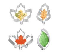 Lot de 4 emporte-pièces en forme de feuille d'automne, moule à biscuits en forme de feuille d'érable, emporte-pièce en acier inoxydable pour pâte à sucre et argile