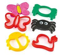 Lot de 4 emporte-pièces géants en plastique pour pâte à insectes