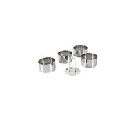 lot de 4 emportes pieces + 1 poussoir 8 cm gris