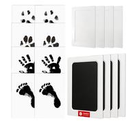 Lot de 4 empreintes de pattes de chien et chat, coffret cadeau pour bébé, dans un carton, empreintes de pattes, empreintes de pattes de chien, pour bébés, animaux domestiques et souvenir