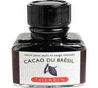 Lot de 4 Encre traditionnelle à stylo en flacon "D" 30ml, couleur cacao du brésil
