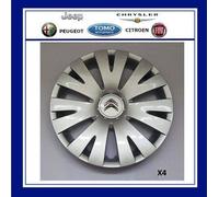 Lot de 4 enjoliveurs 15" pour Citroën Berlingo 2008-2016 98136143VV