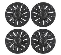 Lot de 4 enjoliveurs 19" pour Model Y 2020-2023, Enjoliveurs de Roue Protections de Jante de Roue Entièrement Enveloppantes Noir Mat