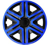Lot de 4 enjoliveurs Action Noir/Bleu 15"