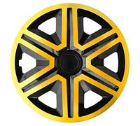 Lot de 4 enjoliveurs Action Noir/doré 16"