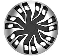 Lot de 4 enjoliveurs compatibles avec Mercedes-Benz Sprinter Fast-Van 15" Argenté/noir