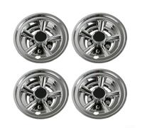 Lot de 4 enjoliveurs de 20,3 cm en acier inoxydable, pour voiturette de golf EZGO, enjoliveur en ABS chromé, installation facile à clipser, pour une utilisation en extérieur