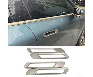 Lot de 4 enjoliveurs de poignée de porte en ABS compatibles avec BMW Série 7 i7 G70 2023 2025 Aspect extérieur et support structurel (or rose)