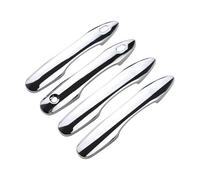 Lot de 4 enjoliveurs de rechange pour poignée de porte Toyota Corolla pour Cross XG10 2021, 2022, 2023, 2024, accessoires extérieurs (fibre de carbone noire) (argent)