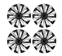 Lot de 4 Enjoliveurs de Roue de 35,6 Cm, Protection Complète, Ajustement Universel pour Toutes Les Roues en Acier de 35,6 Cm, Fiesta, Clio, Felicia, Sprint, Escort, Accent, Rio