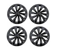 Lot de 4 enjoliveurs de Roue Haute Performance compatibles avec Tesla Model Y 2025, 20 Pouces ...(4PCS Bright Black)