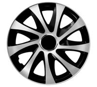 Lot de 4 enjoliveurs Drift Extra - Argenté/noir - 15"