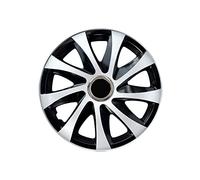 Lot de 4 enjoliveurs Drift Extra - Blanc/noir - 15"