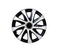 Lot de 4 enjoliveurs Drift Extra - Blanc/noir - 16"