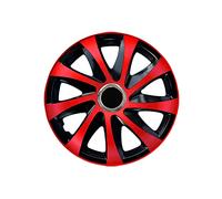 Lot de 4 enjoliveurs Drift Extra - Rouge/noir - 16"