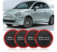 Lot de 4 Enjoliveurs Fiat 500, ABS Enjoliveur 500, 68078419AC Cache Moyeu pour Capuchon De Roue Central Extérieur Fiat 500 Accessoire Remplacement