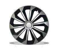 Lot de 4 enjoliveurs pour roues universelles TRM NOIR/ARGENT