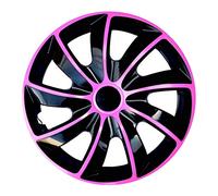 Lot de 4 enjoliveurs Quad Noir/Rose 16"