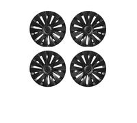 Lot de 4 enjoliveurs Roue 19 Pouces compatibles avec Tesla Model Y, for Jantes Droite et Gauche, Accessoires 2024(B-LR Matte Black)