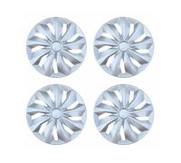 Lot De 4 Enjoliveurs Roue Universels Remplacement pour R14, R15, R16 Pouces Roue, Accessoires De Pneu PP À Clipser pour SUV Et Camion(4Pcs R14 Silver)