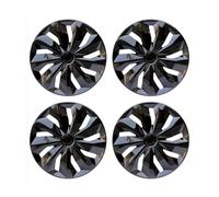 Lot De 4 Enjoliveurs Roue Universels Remplacement pour R14, R15, R16 Pouces Roue, Accessoires De Pneu PP À Clipser pour SUV Et Camion(4Pcs R15 BrightBlack)