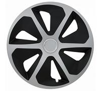 Lot de 4 enjoliveurs RRRM Noir/argenté Taille 14" Universel