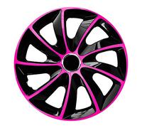 Lot de 4 enjoliveurs STIG Extra Noir/Rose 15"