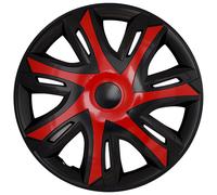 Lot de 4 Enjoliveurs Universels 16" NRM N-Power Rouge Noir