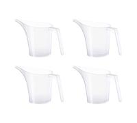 Lot de 4 entonnoirs en plastique avec bec long pour la fabrication de savon - Pichet doseur pour moules de cuisson, crêpes, pâtes, muffins, gâteaux, savons - 1000 ml