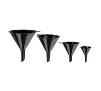 Lot de 4 entonnoirs en plastique Noir