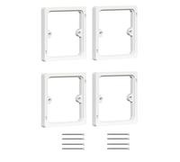 Lot de 4 entretoises blanches pour interrupteur avec vis assorties pour douille arrière, pour interrupteur simple et double
