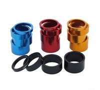 Lot de 4 entretoises de casque de vélo en alliage d'aluminium pour tige avant de VTT 5 mm/10 mm/15 mm/20 mm pour 28 à 6 mm de diamètre (doré)