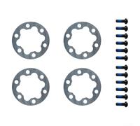 Lot de 4 entretoises de frein pour vélo électrique avec 6 trous - Rondelle à disque de 25 mm pour scooter électrique - Convient aux rotors à disque de 44 mm - Livré avec vis et rondelles