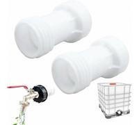 Lot de 4 entretoises d'extension S60x6 pour réservoir IBC, raccord à filetage grossier avec joint pour tuyau d'arrosage et réservoir d'eau d