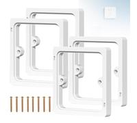 Lot de 4 entretoises pour interrupteur, entretoises de douille de 10 mm avec vis de 40 mm, protection murale pour bricolage et rénovation (blanc)