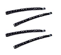 Lot de 4 épingles à cheveux en strass noirs avec strass étincelants pour femme, barrettes à cheveux décoratives en métal pour décoration d'accessoires de cheveux