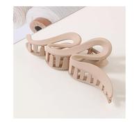 Lot de 4 épingles à cheveux tendance surdimensionnées ondulées givrées mates transparentes et lumineuses pour femmes et filles (abricot givré)