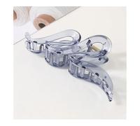 Lot de 4 épingles à cheveux tendance surdimensionnées ondulées givrées mates transparentes et lumineuses pour femmes et filles (bleu-transparent)