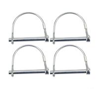 Lot de 4 épingles de sûreté de remorque avec clip de retenue en acier au carbone galvanisé pour trous de coupleur de 6,35 mm pour équipement agricole et utilitaire