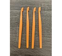 Lot de 4 éplucheurs d'agrumes de couleur orange