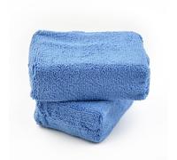 Lot de 4 éponges applicatrices en microfibre pour application de cire, de polissage et de mastic de voiture - 12 cm x 8 cm x 3,5 cm, bords à double couture pour éviter les rayures de peinture