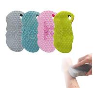 Lot de 4 éponges de bain exfoliantes magiques 3D, éponges de bain exfoliantes super douces, éliminent les peaux mortes et les impuretés du corps, douces et respectueuses de la peau, adaptées pour le