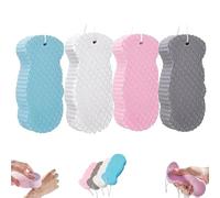 Lot de 4 éponges de bain exfoliantes magiques super douces, réutilisables, gommages, pour peaux mortes pour bain et douche