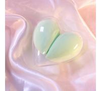 Lot de 4 éponges de beauté pour maquillage liquide et crème, couverture à construire, éponge de fond de teint pour base naturelle, mousse sans latex avec boîte de rangement, vert clair A30