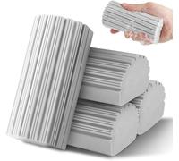 Lot de 4 éponges de nettoyage humide, gomme magique, plinthe réutilisable, plumeau humide pour stores, aérations, verre, balustrades, miroirs, rails de fenêtre, robinets, outils de nettoyage de